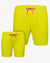 Father/Son Neon Yellow Swim Shorts Combo