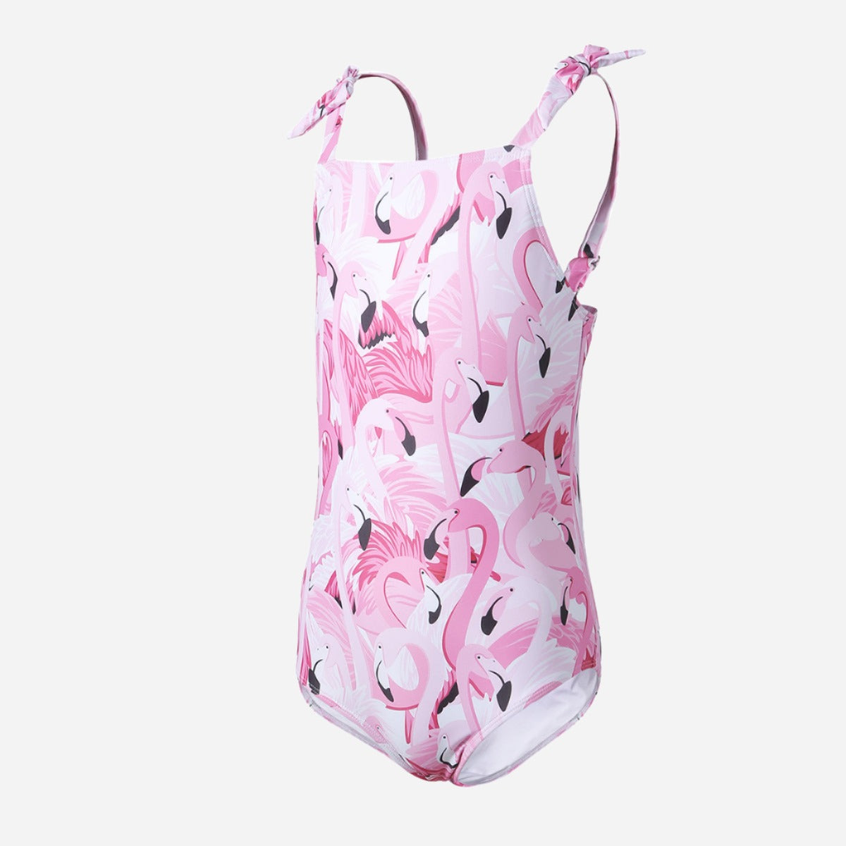 Pink Flamingo Girls Swimsuit with Bow Bronte Co